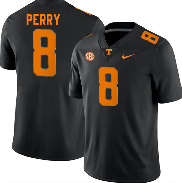 Men #8 Kalib Perry Tennessee Volunteers College Football Jerseys Stitched-Black